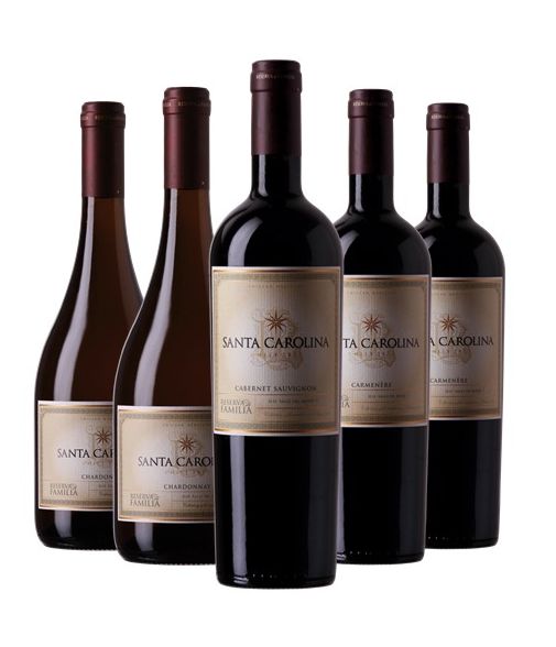 Pack 6 vinos mix, Reserva de Familia, Viña Santa Carolina  - 1