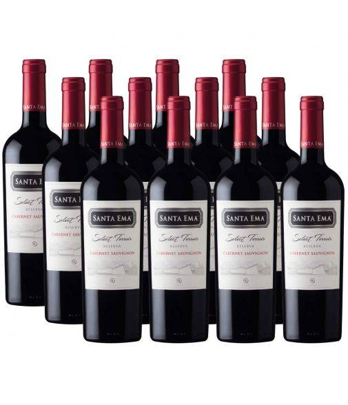 Pack 12 vinos Cabernet Sauvignon, Select Terroir, Viña Santa Ema