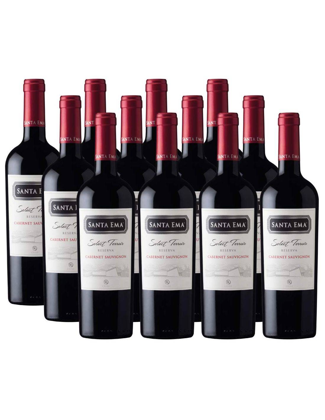 Sede dictador Dedicación Pack 12 vinos Cabernet Sauvignon, Select Terroir, Viña Santa Ema