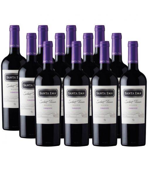Pack 12 vinos Carmenere, Select Terroir, Viña Santa Ema