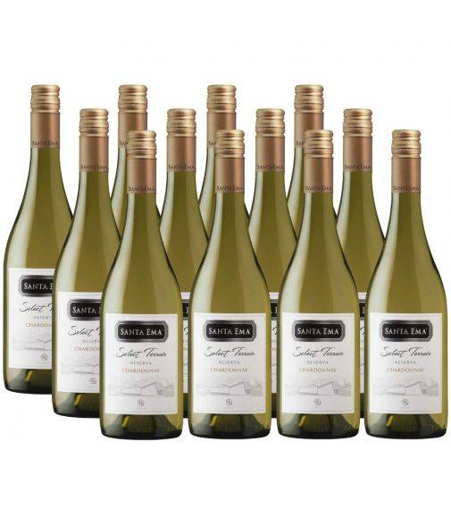 Pack 12 vinos Chardonnay, Select Terroir, Viña Santa Ema