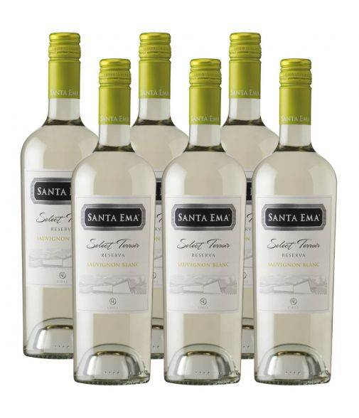Pack 6 vinos Sauvignon Blanc, Select Terroir, Viña Santa Ema