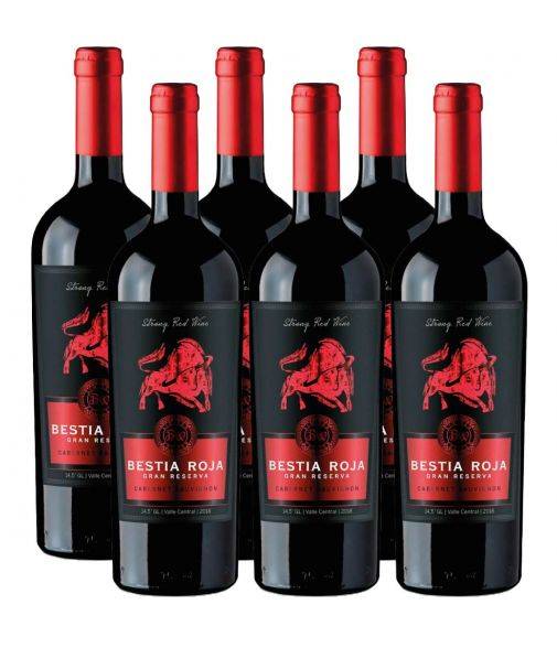 Pack 6 botellas Bestia Roja, Cabernet Sauvignon, Gran Reserva, Bestias Wines