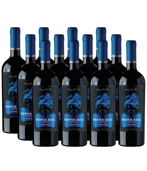 Pack 12 Carmenere, Bestia Azul, Reserva, Bestias Wines