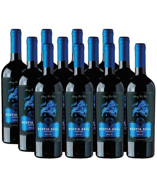 Pack 12 Merlot, Bestia Azul, Reserva, Bestias Wines