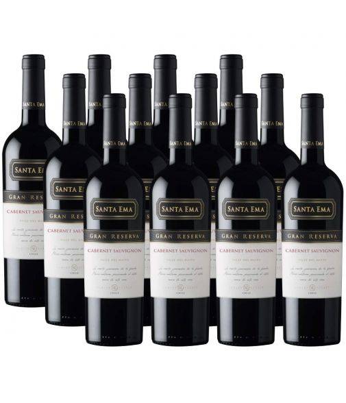 Pack 12 vinos Cabernet Sauvignon, Gran Reserva, Viña Santa Ema