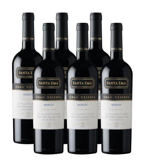 Pack 6 vinos Merlot, Gran Reserva, Viña Santa Ema