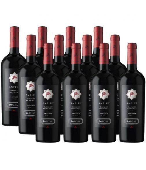 Pack 12 vinos Cabernet Sauvignon, Amplus, Premium, Viña Santa Ema