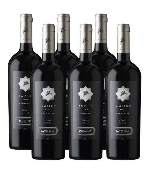 Pack 6 vinos Carmenere, Amplus, Premium, Viña Santa Ema
