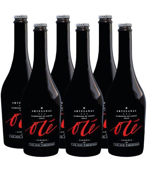 Pack 6 botellas Sangria Ole, Premium, Curicó