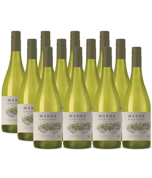 Pack 12 Vinos Sauvignon Blanc, Reserva, Manos Andinas, Trasiego Wines