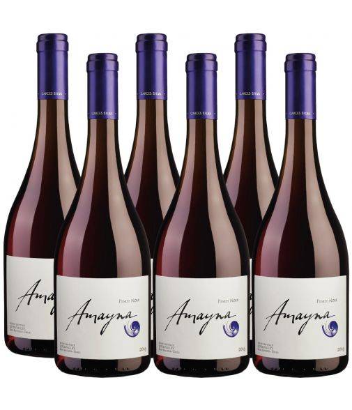 Pack 6 vinos Pinot Noir,  Viña Garces Silva, Amayna, Valle de San Antonio